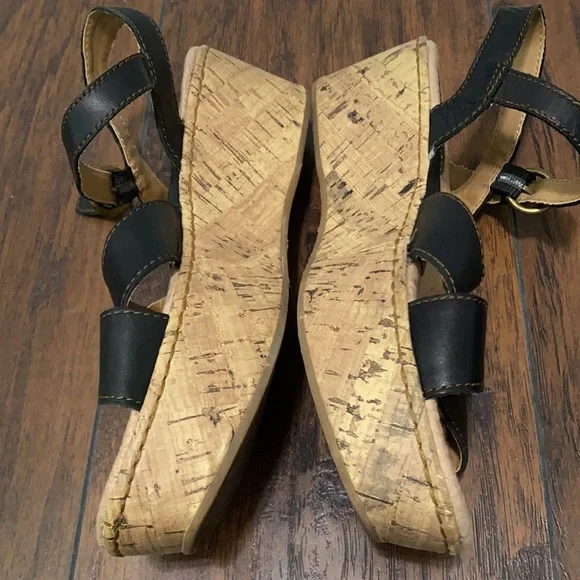 b.o.c Born black platform wedge sandal 7 / 38 - Picture 4 of 11